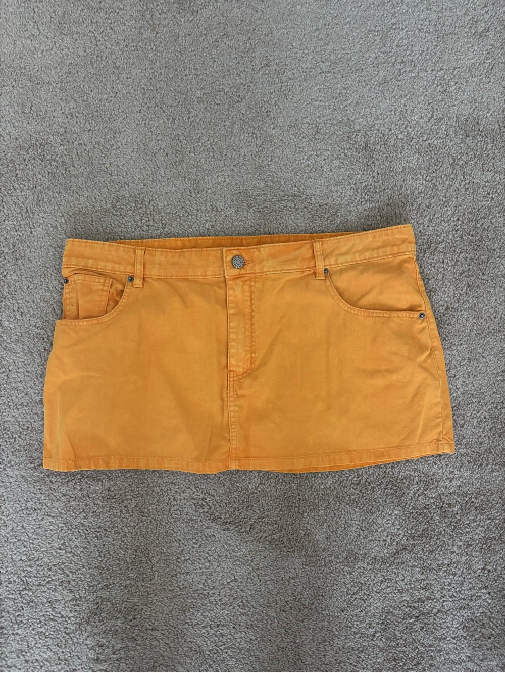 BDG Orange Denim Mini Skirt